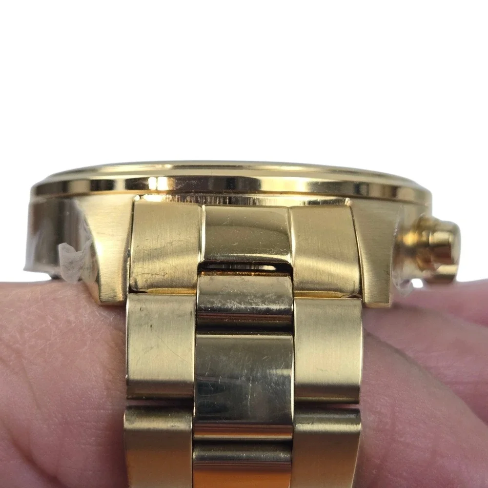 Invicta Aviator Men's Chronograph Watch 100m WR Gold w Blue Dial 28896 VIDEO